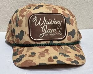2024 Luke Combs Whiskey Jam Camo Rope Snap Back Cap One Size